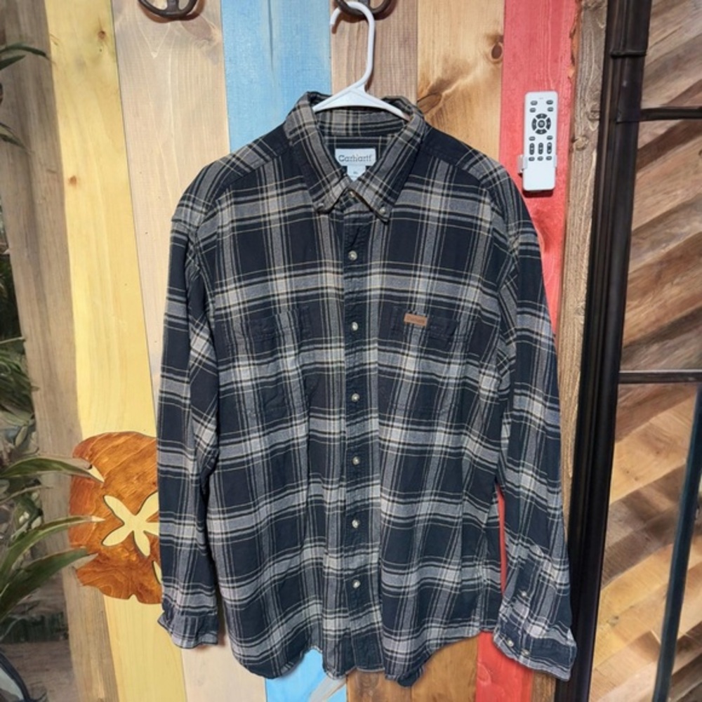 Carhartt Men’s XL Plaid Flannel Shirt – 100% Cotton
